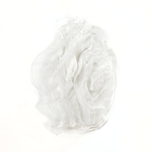Ruffle Flower Layer Round Decorative Pillow