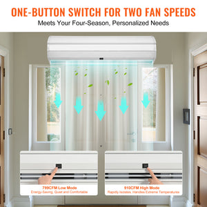 36" Commercial Indoor Air Curtain Super Power 2 Speeds 900CFM