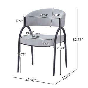 Contemporary Upholstered Dining Chairs With Metal Legs (Set of 2) - Best Buy Furniture