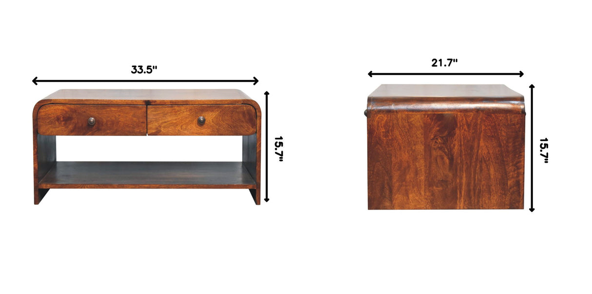 Aspen - Slim Coffee Table - Dark Brown