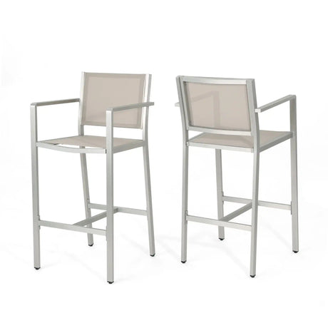Outdoor Rust Proof Aluminum Barstools (Set of 2) - Best Buy Furniture