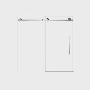 Frameless Shower Door, Smooth Sliding Tracks