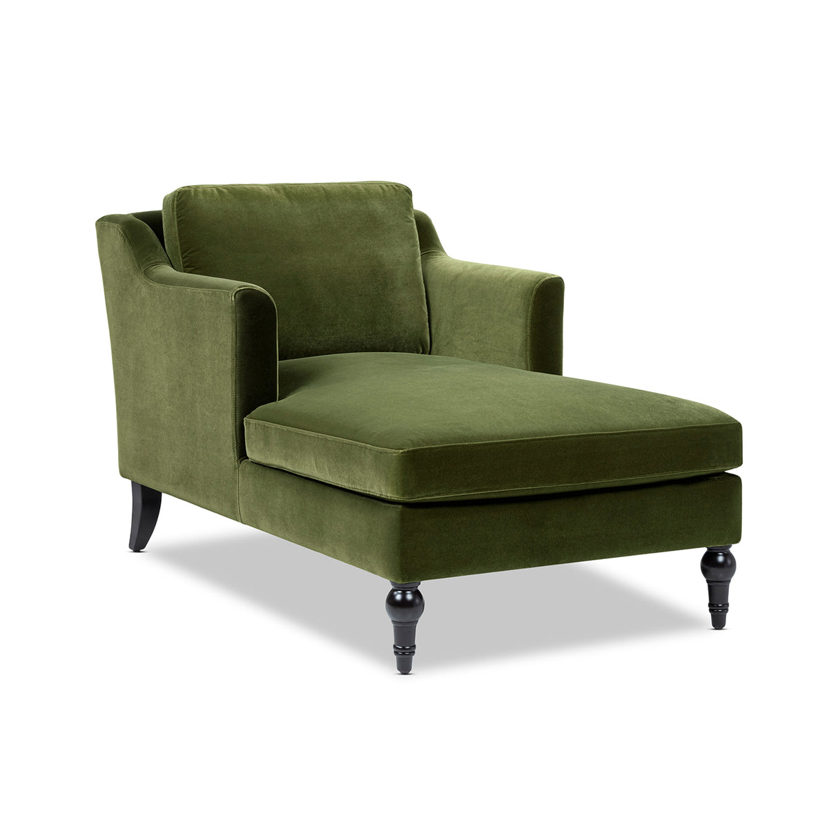 Josephine 60" Upholstered Chaise Lounge in Olive
