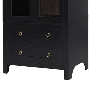 K&K 71" Tall Arched Kitchen Pantry Cabinet