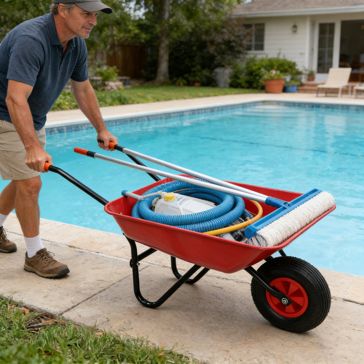 Steel Tray Wheel Barrow Trolley