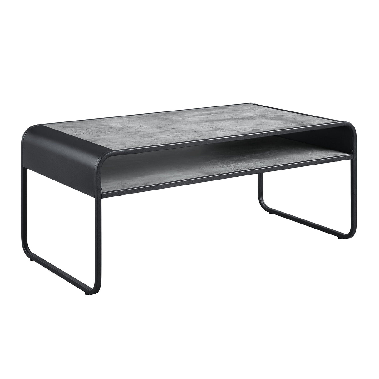 Raziela - Concrete Coffee Table - Black / Gray - Best Buy Furniture