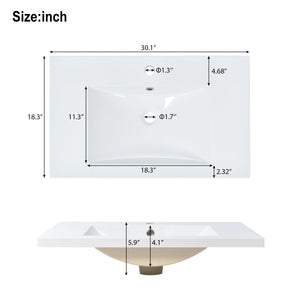 30" Bathroom Vanity Set with Sink