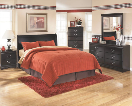 Huey Vineyard - Queen Sleigh Headboard - Black - Best Buy Furniture