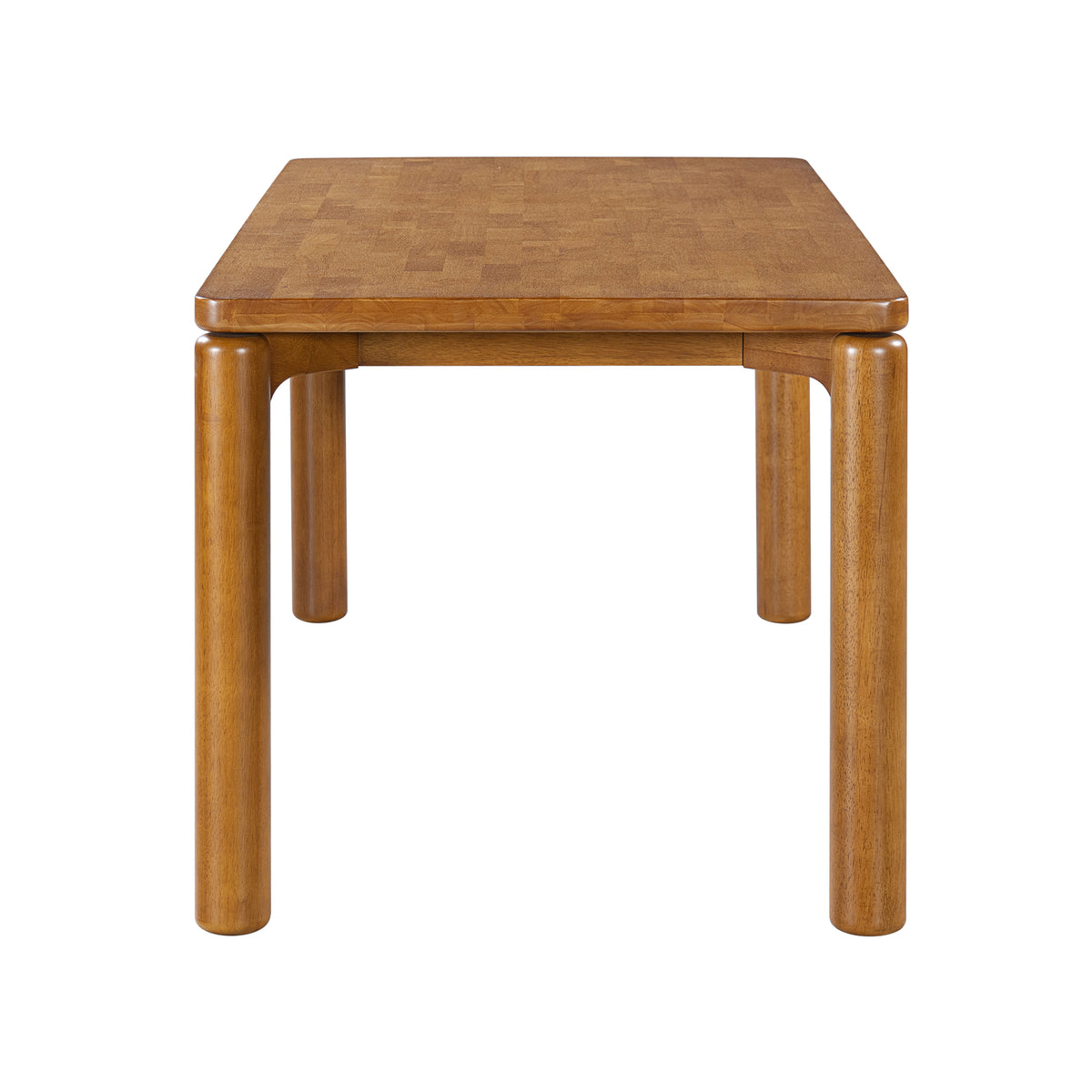 7-Piece Rectangular Dining Table Set, 70 Inch Rubber Wood