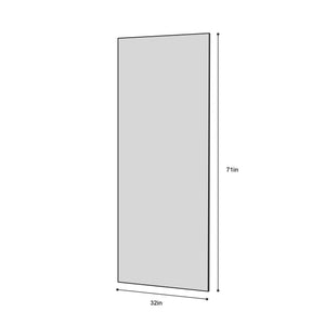 Modern Full Length Mirror With High Definition Shatter Proof Glass And Aluminum Alloy Frame