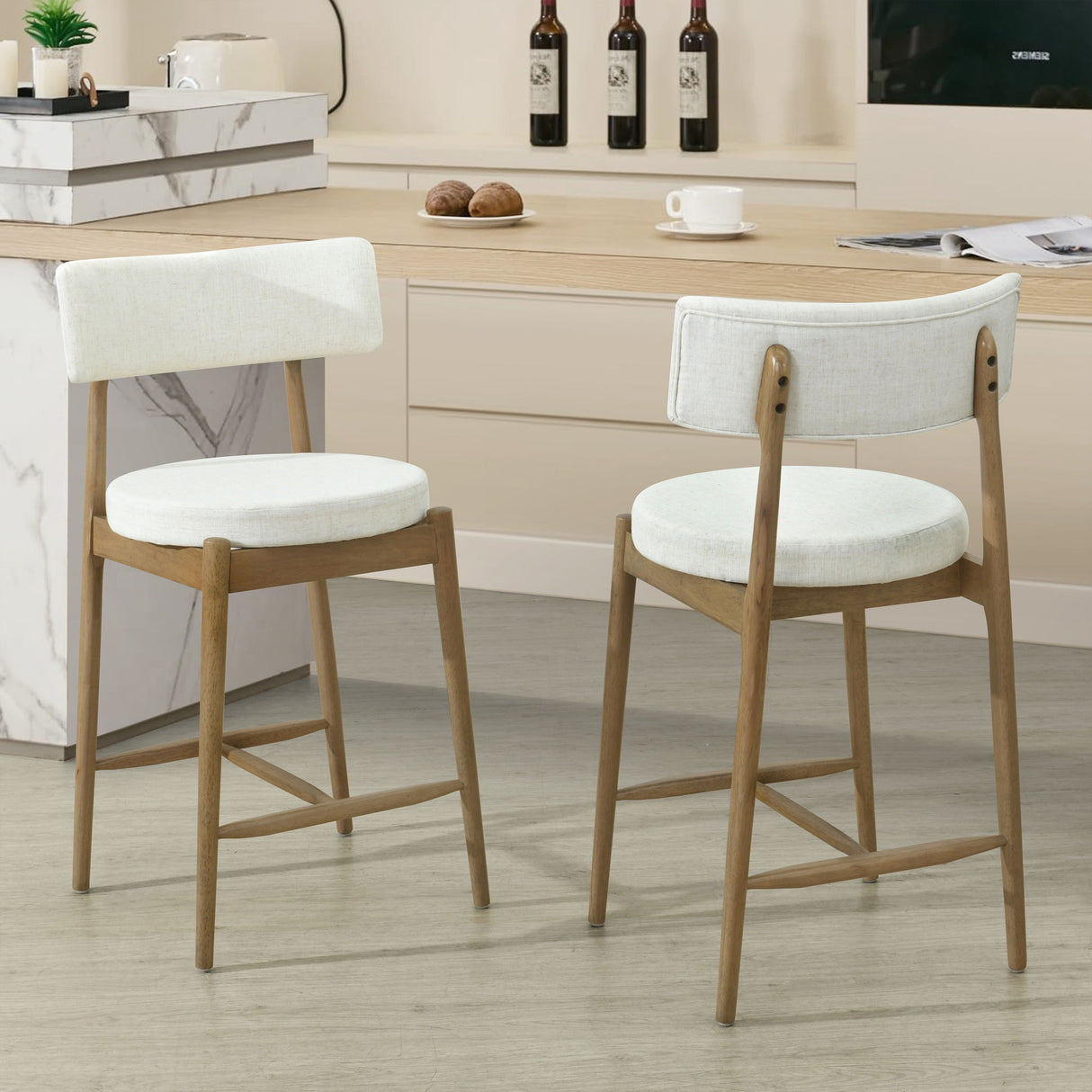 Mid Century Modern Counter Stools, Fabric Upholstered Chairs - Best Buy Furniture