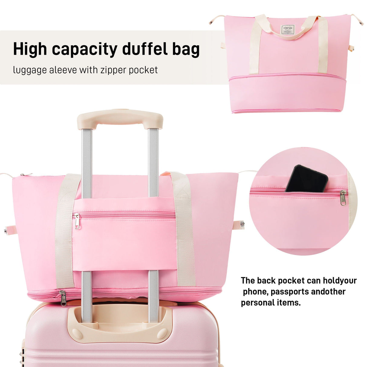 Hardshell Luggage Sets 2 Pieces with Spinner Suitcase and TSA Lock