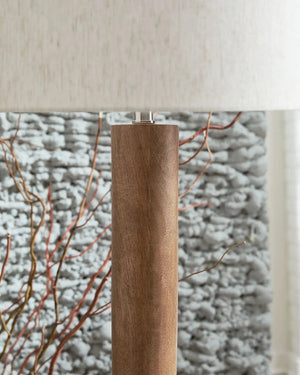 Ailsa - Wood Floor Lamp - Natural Brown - Best Buy Furniture