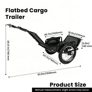 Heavy-Duty Bike Cargo Trailer with Steel Frame – 320 lb Load Capacity