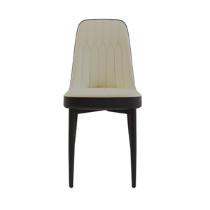 Modern Dining Chair With Cushions And Metal Legs