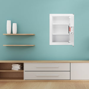 Biometric Wall Safe - White