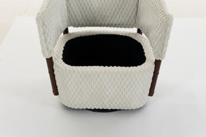 Mid Century Modern Accent Chair with Solid Wood Frame