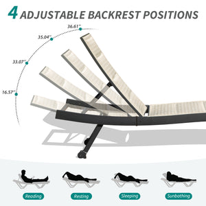 Patio Chaise Lounge Set of 2
