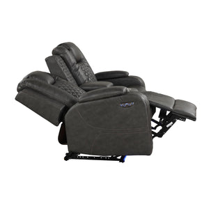Benz - Power Reclining Loveseat With LED Lighting And Built In USB