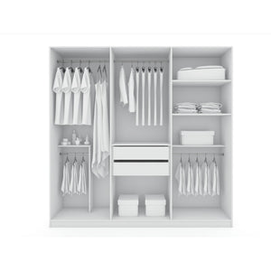 Gramercy - Free Standing Wardrobe Closet With Drawers And Shelves