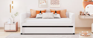 Upholstered Daybed With Ergonomic Design Backrest