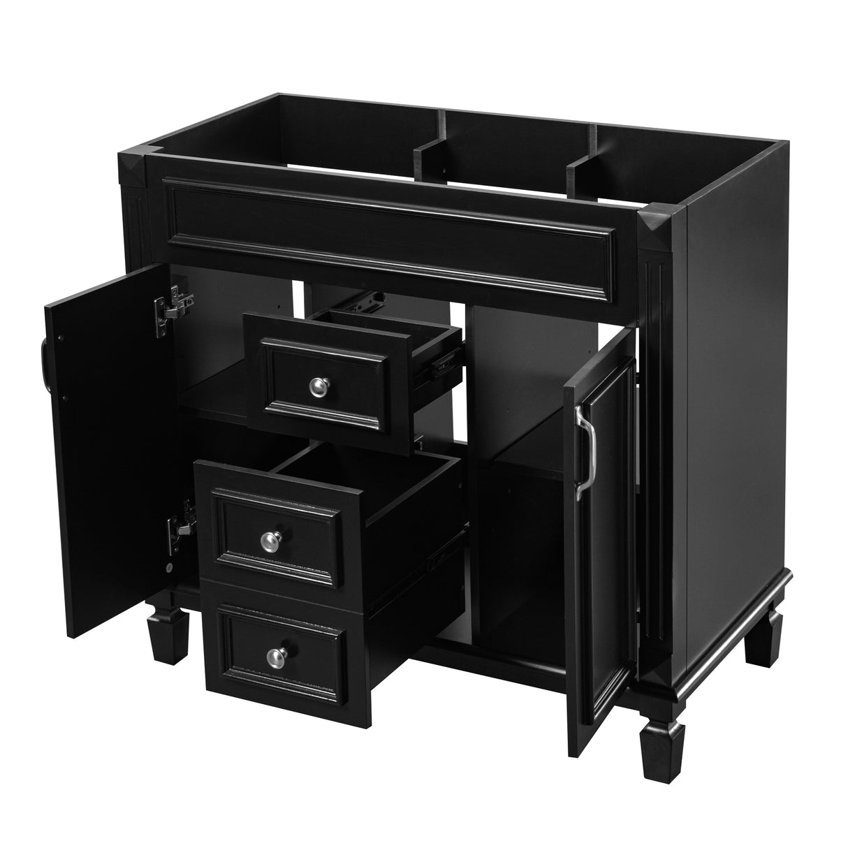 36'' Bathroom Vanity without Top Sink, Cabinet only, Modern Bathroom Storage Cabinet with 2 Soft Closing Doors
