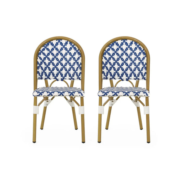 Chic French Bistro Chair With Durable Rattan And Aluminum Frame - Best Buy Furniture