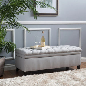 Juliana - Storage Ottoman With Birch Legs - Best Buy Furniture