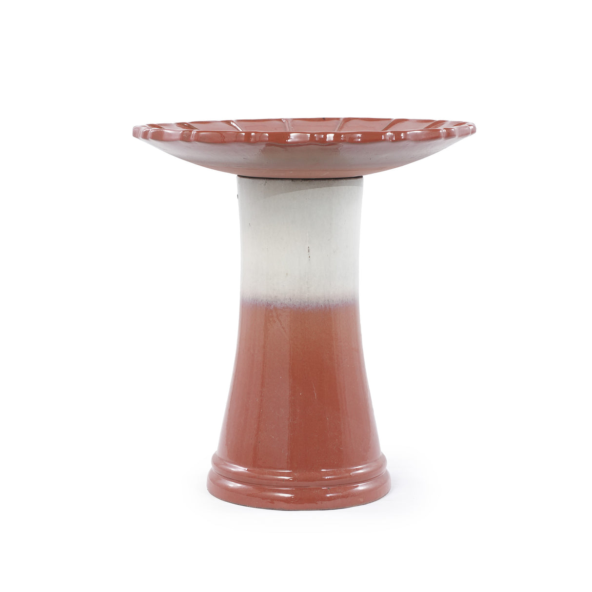 Handmade Glazed Ceramic Bird Bath