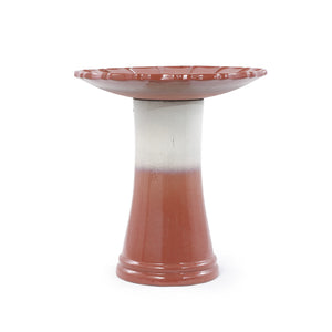 Handmade Glazed Ceramic Bird Bath