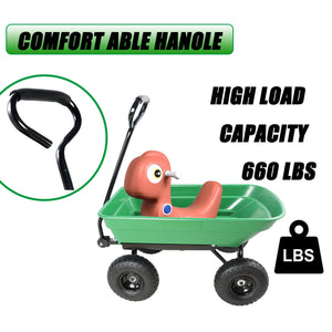 Folding Car Poly Garden Dump Truck with Steel Frame