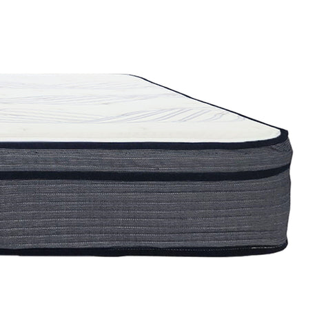 Hybrid Plush Foam Mattress, Soft Polyester Knit Cover, Multi Layer Foam Mattress - White / Gray - King