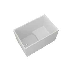 43" Acrylic Freestanding Bath Tub Modern Soaker Tub