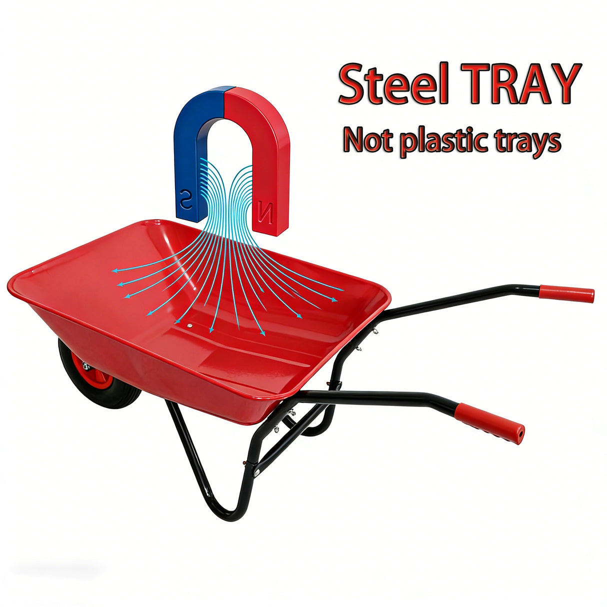 Steel Tray Wheel Barrow Trolley
