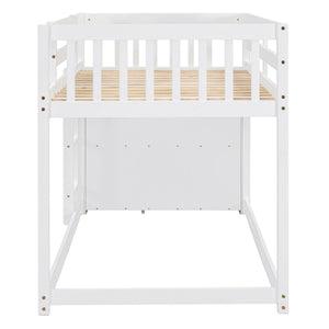 Bunk Bed With 4 Drawers And 3 Shelves