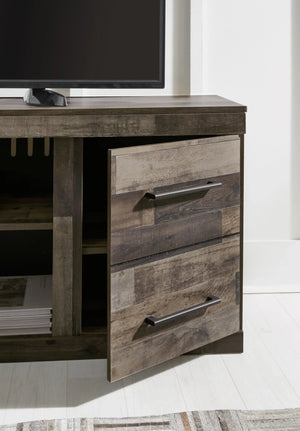 Derekson - LG TV Stand w/Fireplace Option - Multi Gray - Best Buy Furniture
