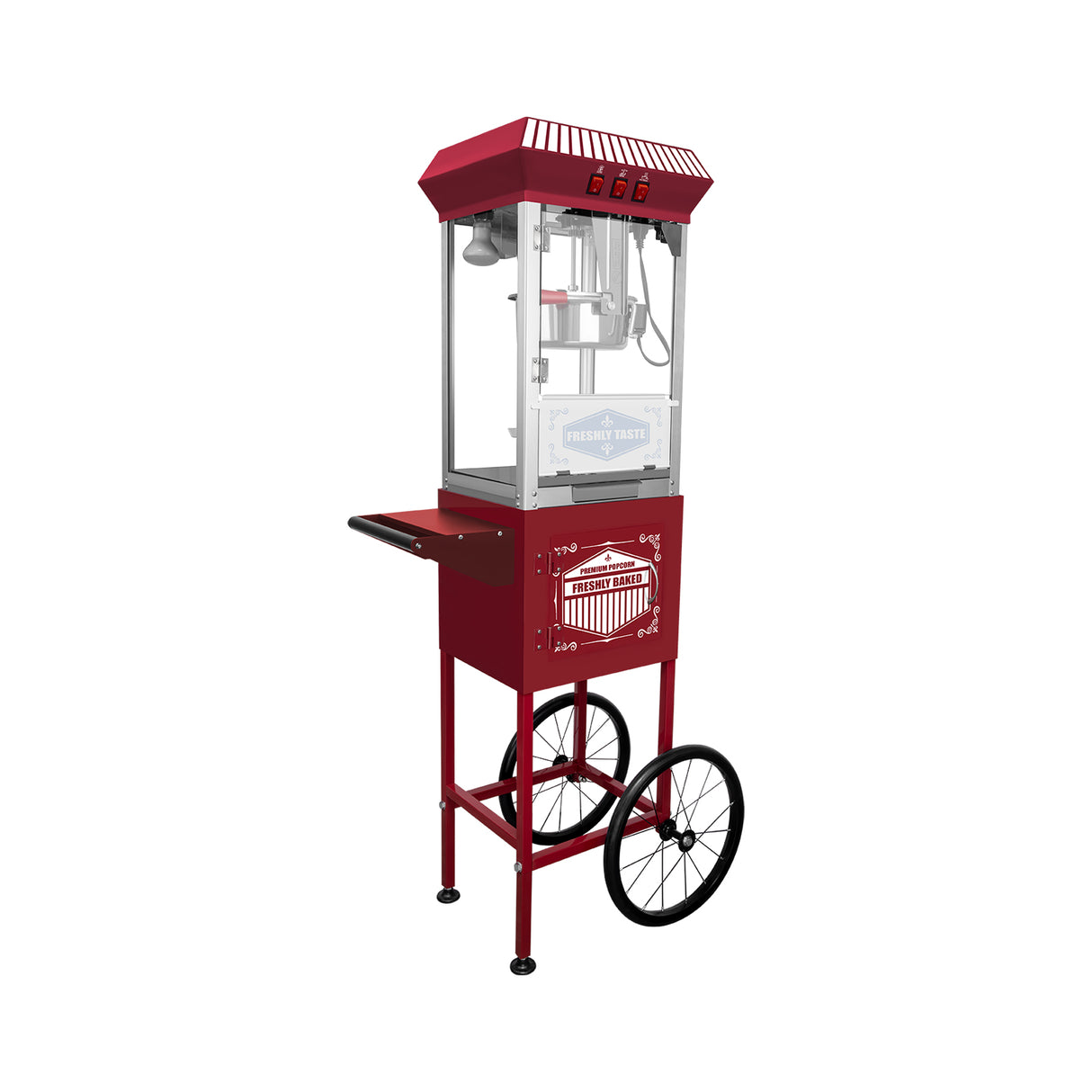 XH-P831-P Movie Theater-Style Popcorn Machine Maker with Cart