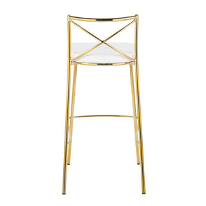 Modern Charlotte - Contemporary Fixed Height Barstool (Set of 2)