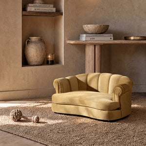 Halle 35.5" Rolled Arm Channel-Tufted Dog Sofa Bed
