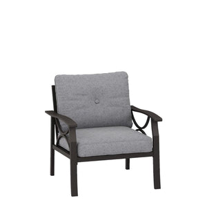 All Weather Armchairs With Cushions, Sculptural Design (Set of 2) - Gray / Khaki