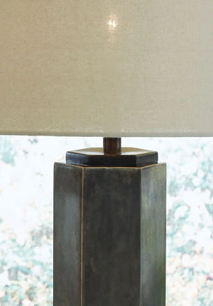 Dirkton - Metal Table Lamp - Antique Pewter Finish - Best Buy Furniture