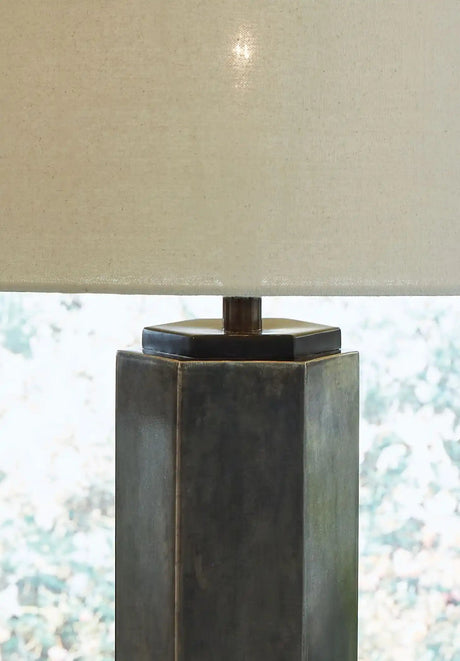 Dirkton - Metal Table Lamp - Antique Pewter Finish - Best Buy Furniture