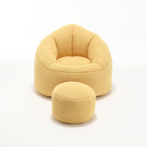 Bedding Bean Bag Sofa Chair High Pressure Foam With Footrest