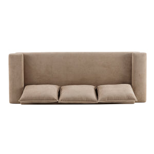 Algora 84.5 in. 3 Seater Modern Upholstered Velvet Sofa, Nomad