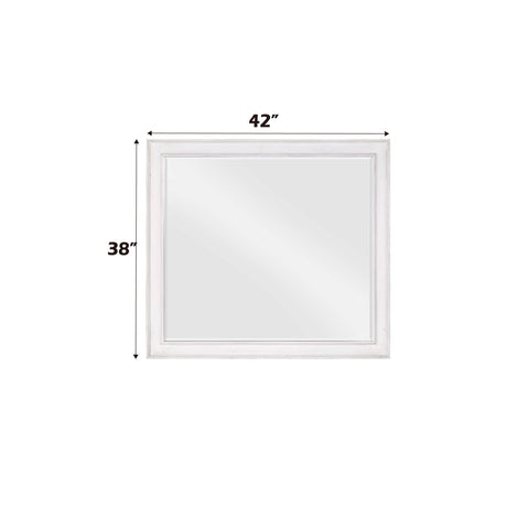 Katia - Weathered Mirror - White - Best Buy Furniture