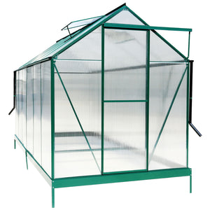 Polycarbonate house, Heavy Duty Outdoor Aluminum Walk-In House Kit With Rain Gutter, Vent And Door For Backyard Garden