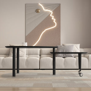 360 Degree Rotatable Coffee Table With Solid Legs