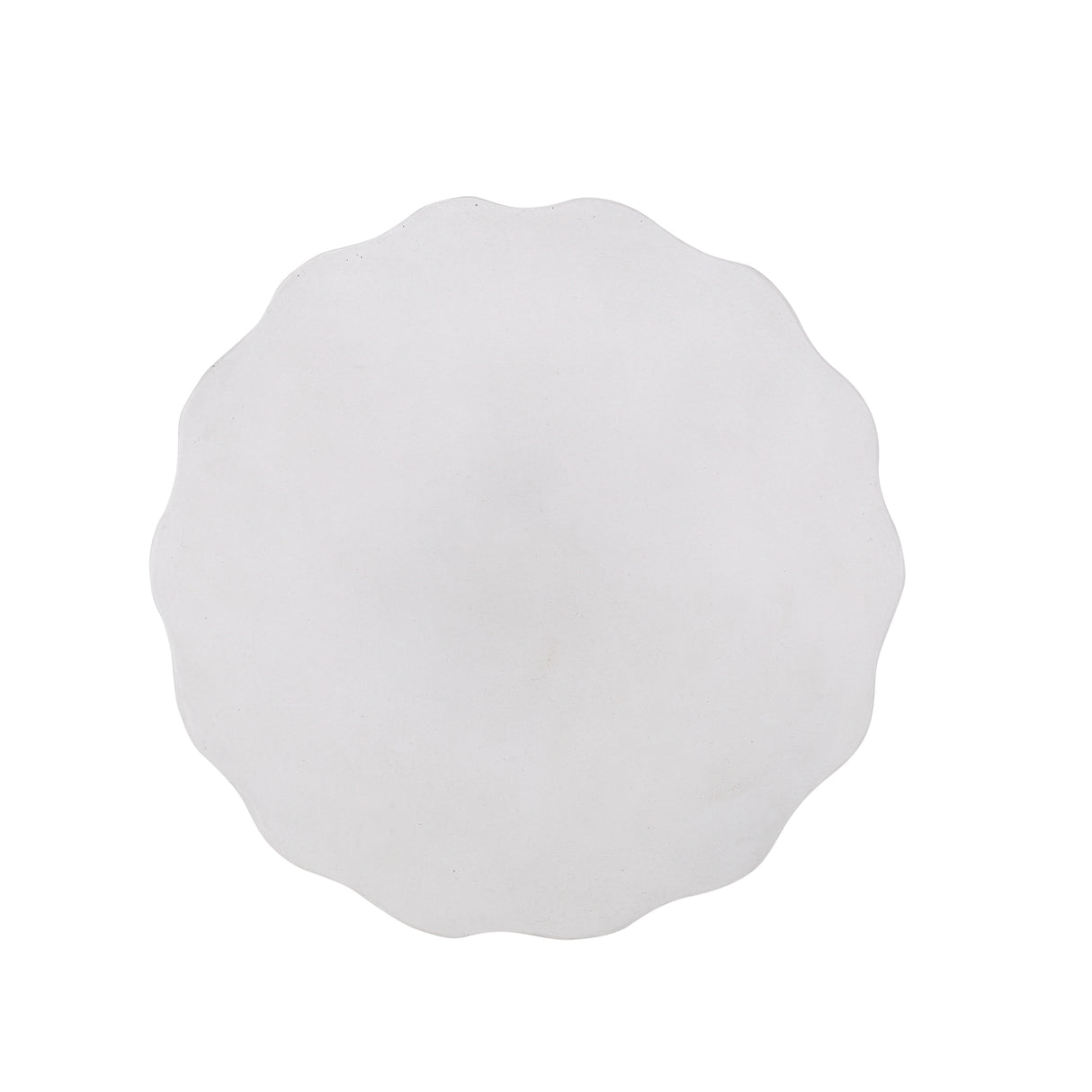 Outdoor Lightweight Concrete Side Table, Antique White