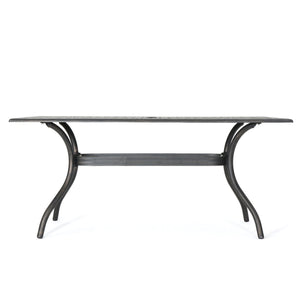Enchantia - Outdoor Rectangular Dining Table With Weave Tabletop And Flared Legs - Copper - Best Buy Furniture