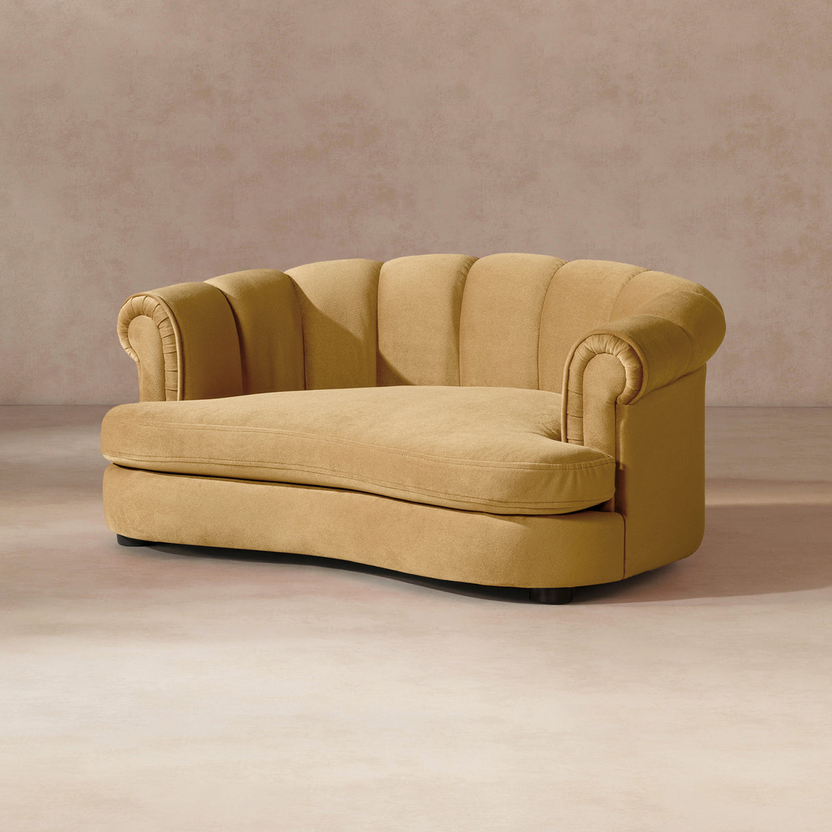 Halle 35.5" Rolled Arm Channel-Tufted Dog Sofa Bed